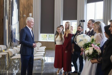 Открытие Дворца бракосочетания в Митине