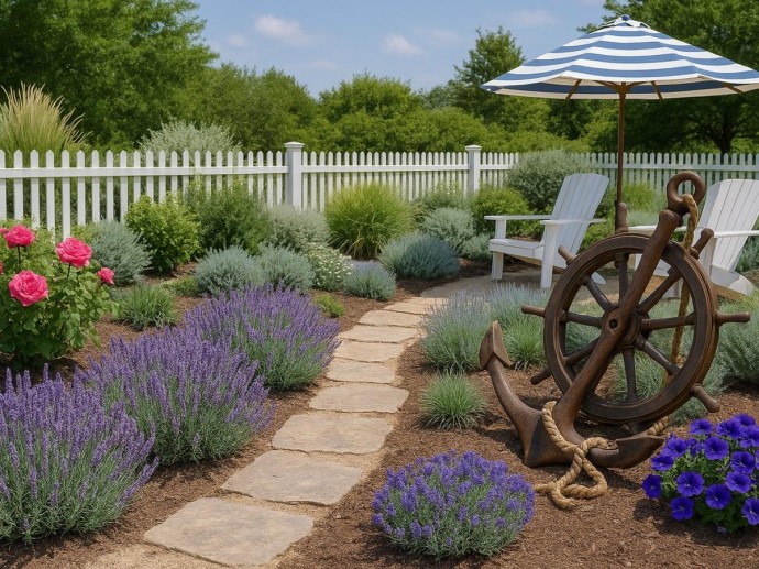 Пляж за окном: как оформить участок в морском стиле без лишнего китча Пляж за окном: как оформить участок в морском стиле без лишнего китча