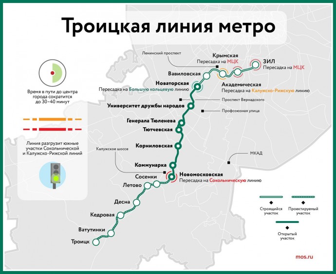 Собянин провел технический запуск участка метро от «Новаторской» до «ЗИЛа»