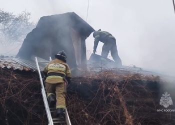 Из горевшего в Благовещенске дома успела эвакуироваться женщина с ребенком Из горевшего в Благовещенске дома успела эвакуироваться женщина с ребенком