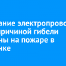 Замыкание электропроводки стало причиной гибели мужчины на пожаре в Слюдянке