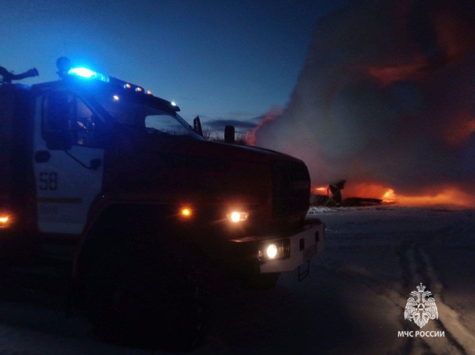 В Тульской области 1 января ликвидированы пять пожаров