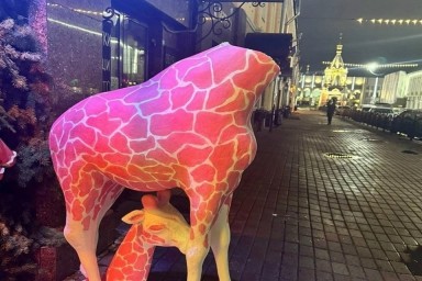 В Ярославле ищут вандалов, сломавших голову жирафу на центральной улице