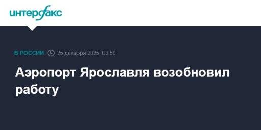 Аэропорт Ярославля возобновил работу