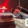Пьяный мужчина на Toyota Hiace Regius улетел в кювет в Южно-Сахалинске