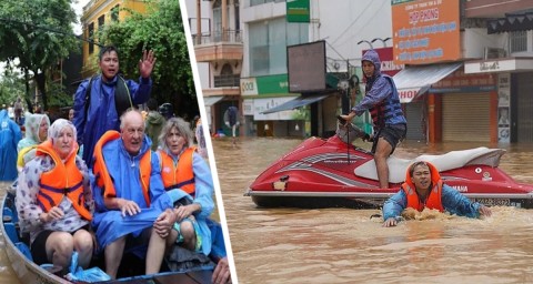 Туристка три дня провела в затопленном поезде из-за наводнения во Вьетнаме