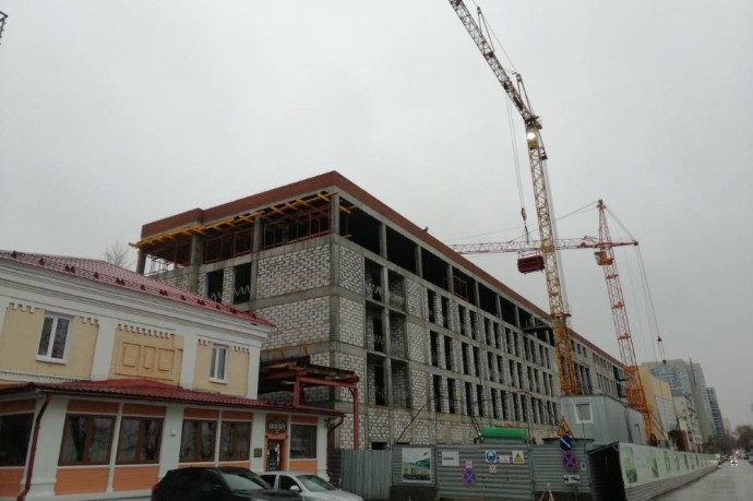 В Перми завершилось строительство каркаса новой гостиницы по ул. Окулова
