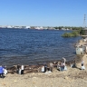Два кубометра мусора собрали на берегу реки Лены в Якутске