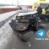 Под Уфой молодая девушка опрокинула автомобиль