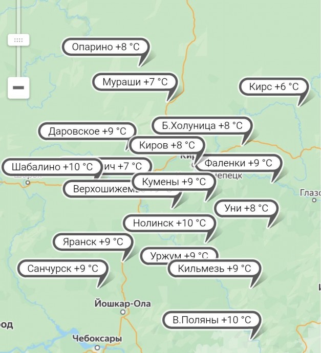 В ночь с 18 на 19 июля в Кировской области похолодало до +6