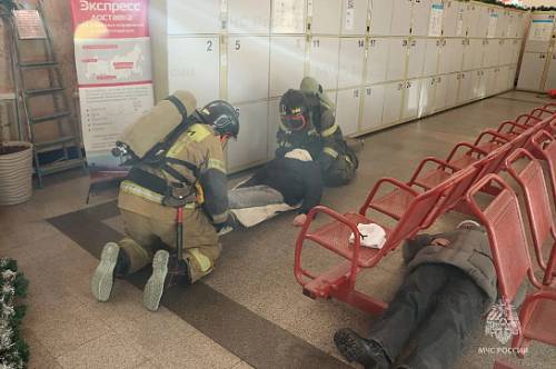 На железнодорожном вокзале Благовещенска тушили условный пожар