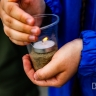 В Якутске из свечей выложили композицию «Родина-мать зовёт»