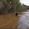 Жителя Приморья едва не унесло потоками воды в результате перелива реки