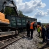 Появились новые кадры с места обрушения моста в Курской области