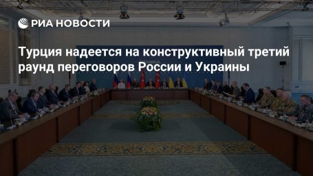 Турция надеется на конструктивный третий раунд переговоров России и Украины
