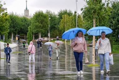 Сильный дождь и гроза ожидаются в столице