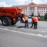 В центре Курска на Красной площади ведётся ямочный ремонт