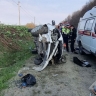 Пострадали двое: автомобиль перевернулся в Анивском районе
