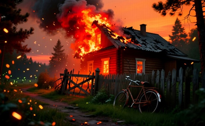 На Сахалине за сутки сгорели два дачных дома