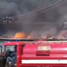 В амурском Серышеве горит гаражный массив