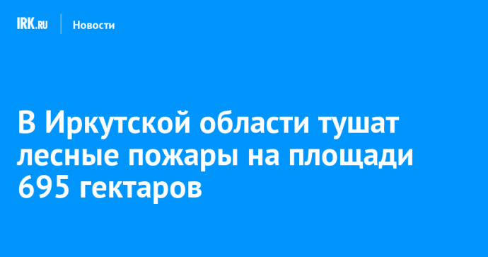 В Иркутской области тушат лесные пожары на площади 695 гектаров