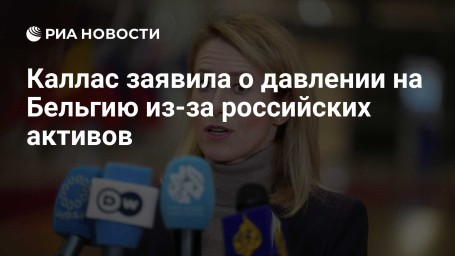 Каллас заявила о давлении на Бельгию из-за российских активов