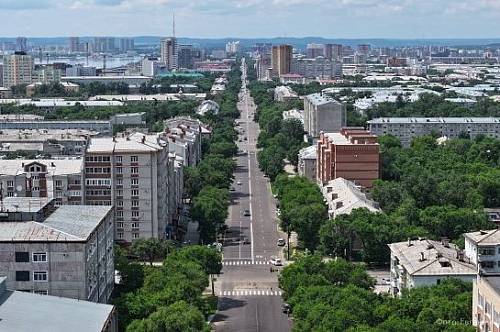 В Благовещенске завершили ремонт участка улицы Ленина