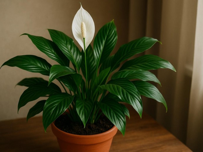 Потос сохраняет пёструю листву при северных окнах Потос сохраняет пёструю листву при северных окнах