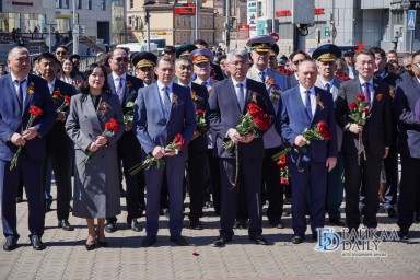 Праздничный митинг прошёл у мемориала победы в Улан-Удэ