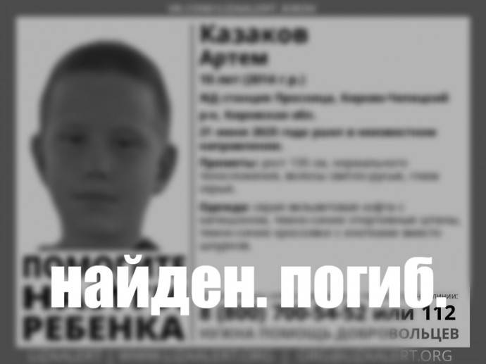 В Проснице нашли тело пропавшего 10-летнего мальчика