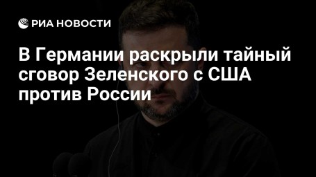 В Германии раскрыли тайный сговор Зеленского с США против России