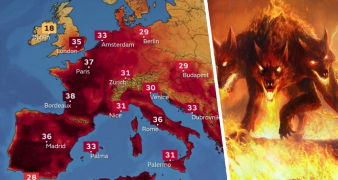 «Я не мог выйти на улицу - там +46°C»: пока в России свирепствует холод, Европа попала под «тепловой купол» - курорты начали плавиться, а туристы умирать
