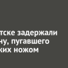 В Иркутске задержали мужчину, пугавшего прохожих ножом