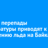 Резкие перепады температуры приводят к нарушению льда на Байкале