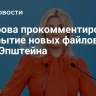 Захарова прокомментировала раскрытие новых файлов по делу Эпштейна