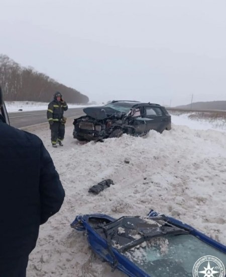 В Башкирии при столкновении фуры и легковушки пострадали три человека В Башкирии при столкновении фуры и легковушки пострадали три человека