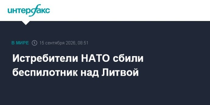 Истребители НАТО сбили беспилотник над Литвой Истребители НАТО сбили беспилотник над Литвой