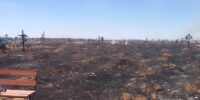 В Астрахани крупный пожар на территории ЖК «Разум» на Боевой