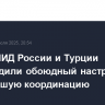 Главы МИД России и Турции подтвердили обоюдный настрой на дальнейшую координацию