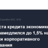 Темп роста кредита экономике РФ в ноябре замедлился до 1,5% на фоне динамики корпоративного кредитования