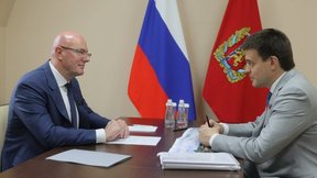 Дмитрий Чернышенко провёл рабочую встречу с губернатором Красноярского края Михаилом Котюковым