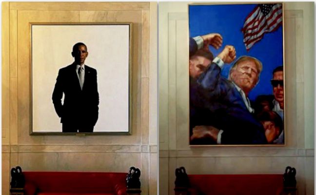 Трамп заменил потрет Обамы в Белом доме на свой