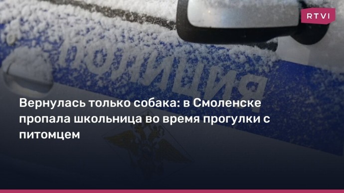 В Смоленске разыскивают 9-летнюю девочку, пропавшую после прогулки с собакой