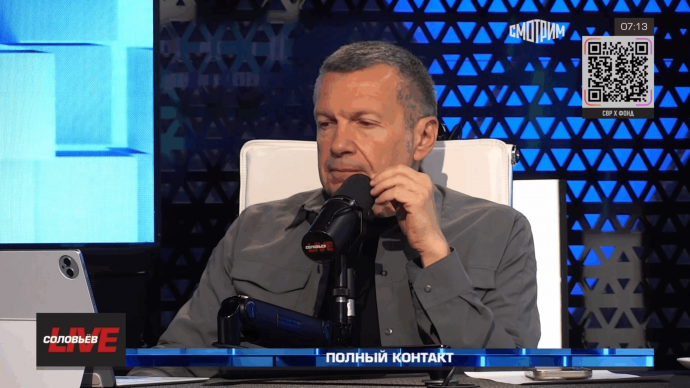 «Игра в поддавки»: Владимир Соловьев прокомментировал события на Ближнем Востоке