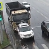 В Улан-Удэ большегруз Shacman протаранил Honda CR-V