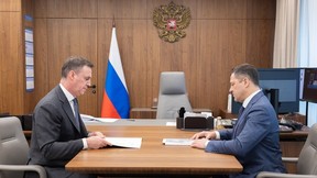 Дмитрий Патрушев и губернатор Псковской области Михаил Ведерников обсудили развитие сельского хозяйства и вопросы экологии региона Дмитрий Патрушев и губернатор Псковской области Михаил Ведерников обсудили развитие сельского хозяйства и вопросы экологии региона