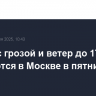 Дождь с грозой и ветер до 17 м/с ожидаются в Москве в пятницу