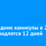 Новогодние каникулы в 2026 году продлятся 12 дней