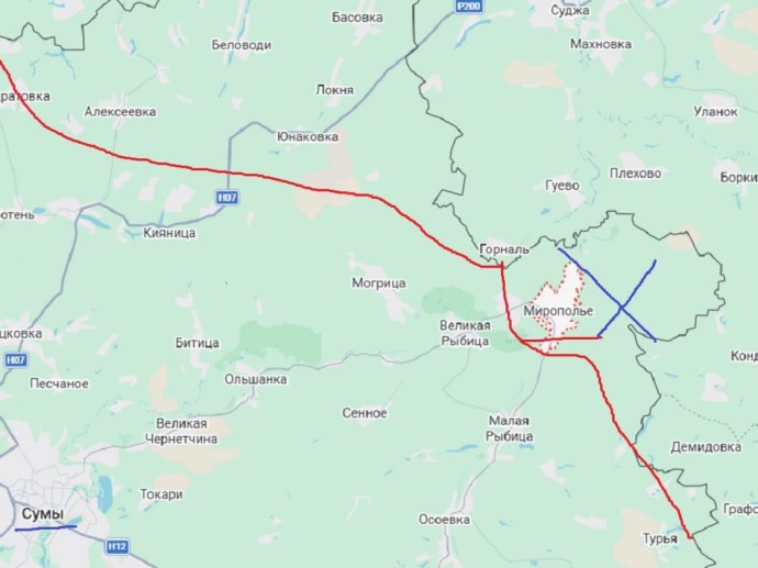 С помощью хитрости войска Ленинградского округа взяли крупное село Мирополье в Сумской области