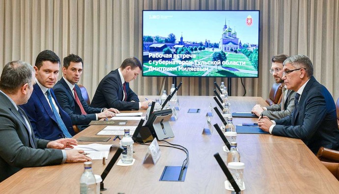 Дмитрий Миляев и Антон Алиханов обсудили развитие тульской промышленности Дмитрий Миляев и Антон Алиханов обсудили развитие тульской промышленности